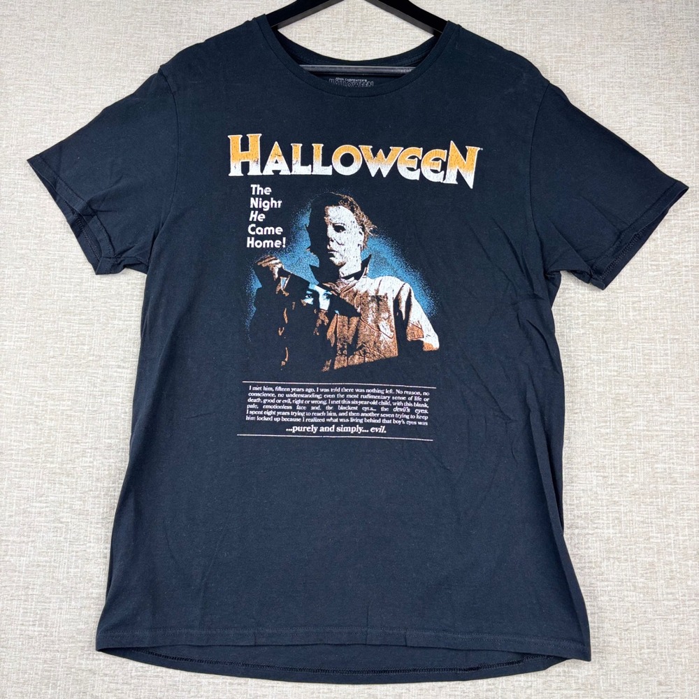 John Carpenter Halloween Michael Myers Graphic T-Shirt Black Large